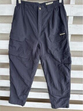 Royal Robbins Pants Shorts Women 8 Black Convertible Cargo Hiking Travel Outdor